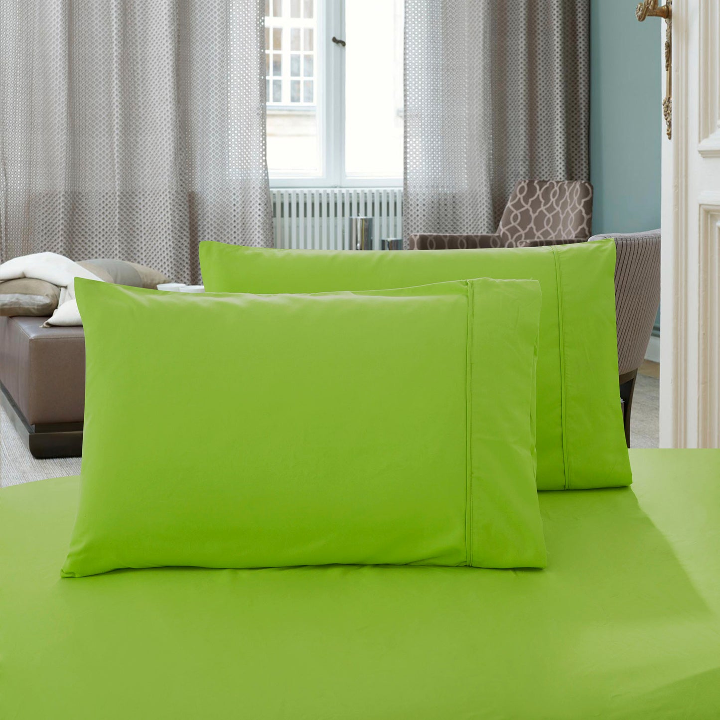 Pair of 1000TC Ultra Soft QUEEN Size Pillow cases / KING Size Pillowcases