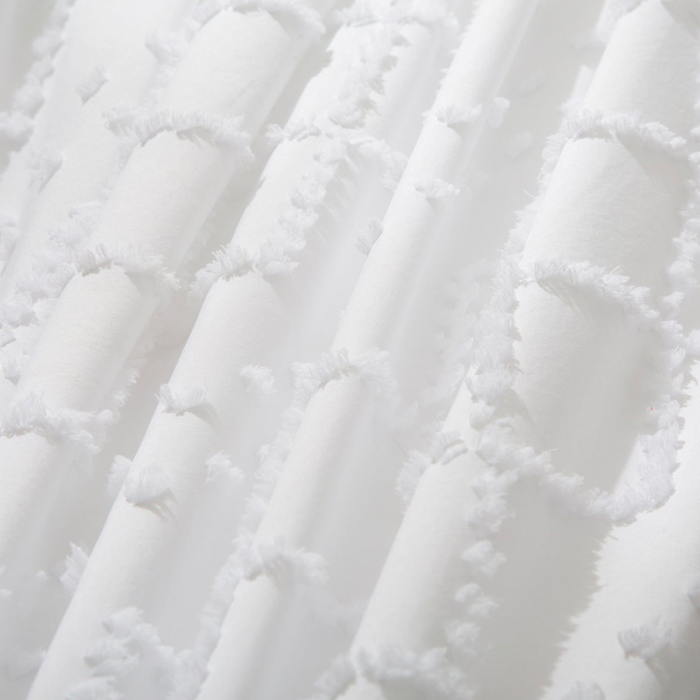 Tufted Boho Embroidery Quilt/Doona/Duvet Cover Set - White