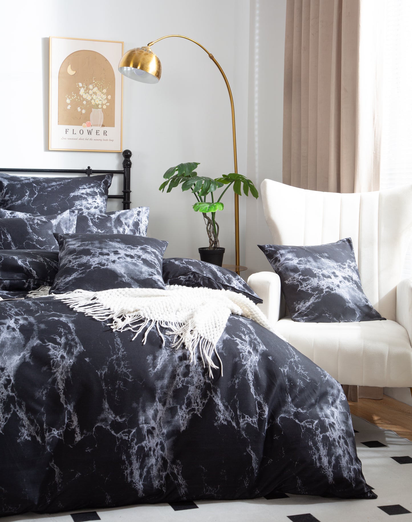 Marble Queen/King/SuperKing Size Bed Duvet/Doona/Quilt Cover Set M403