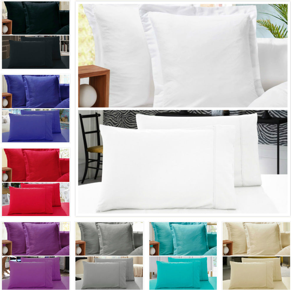 1000TC Ultra Soft European/Standard Pillow cases Queen/King Size V Shp/Body Pillowcase