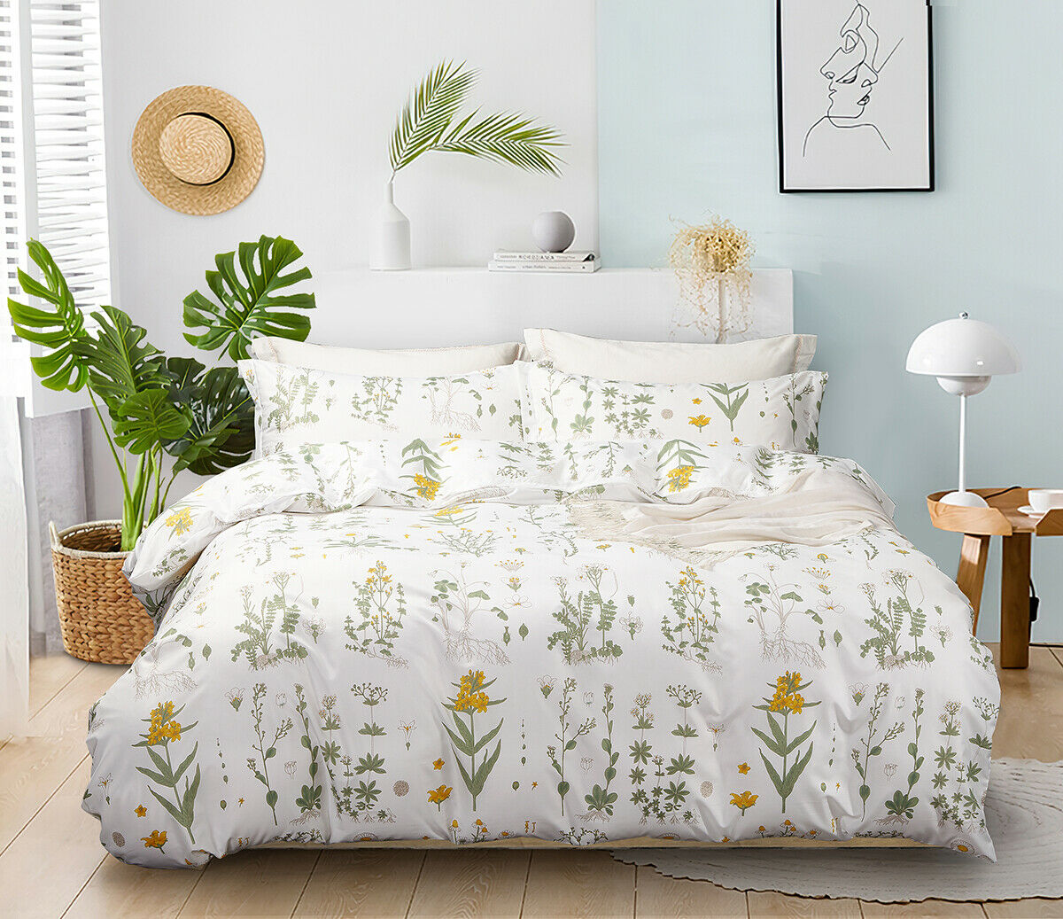 Jasmine Duvet/Doona/Quilt Cover Set - Queen/King/Super King Size Bed M456