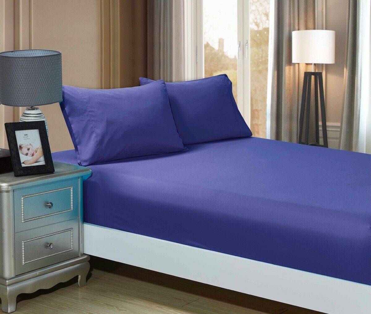 1000TC Ultra Soft FITTED Sheet and Pillowcase Set(No Flat Sheet)Single/Double Queen/King/Super Size Bed