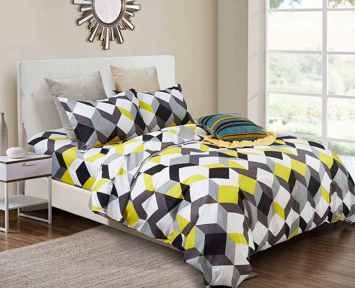 Jensson Duvet/Doona/Quilt Cover Set - Queen/King/Super King Size Bed M449