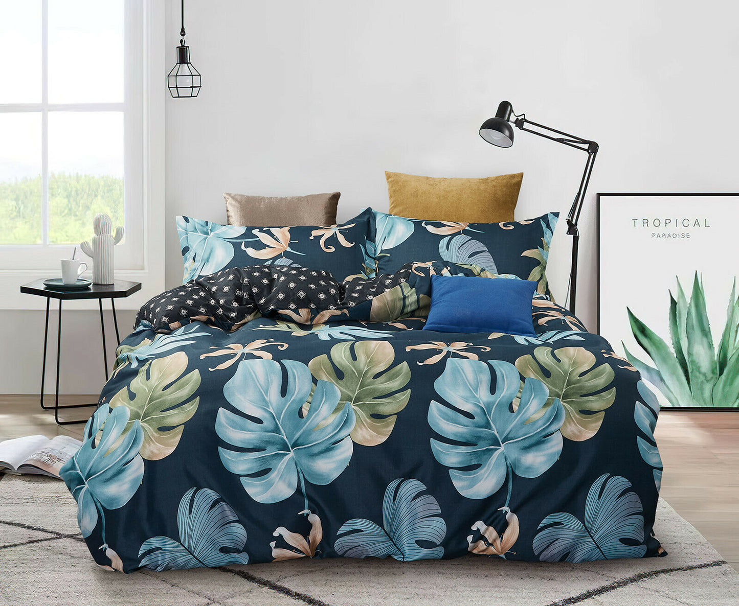 Leaves Duvet/Doona/Quilt Cover Set Queen/King/Super King Size Bed M432