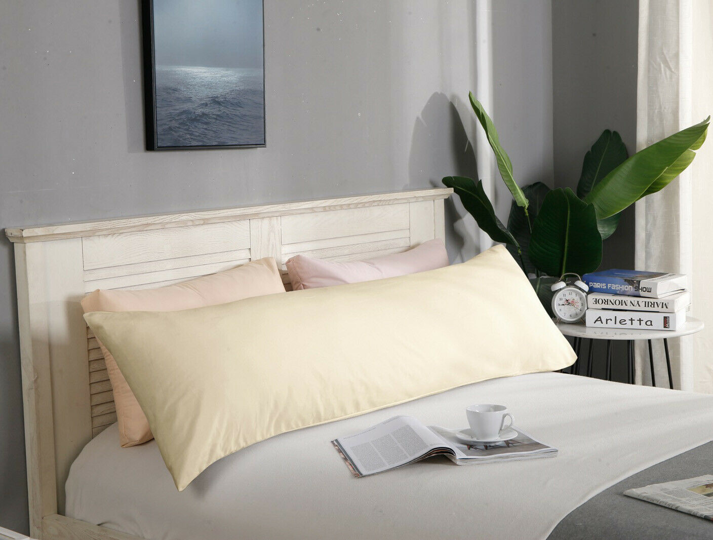 1000TC Ultra Soft European/Standard Pillow cases Queen/King Size V Shp/Body Pillowcase