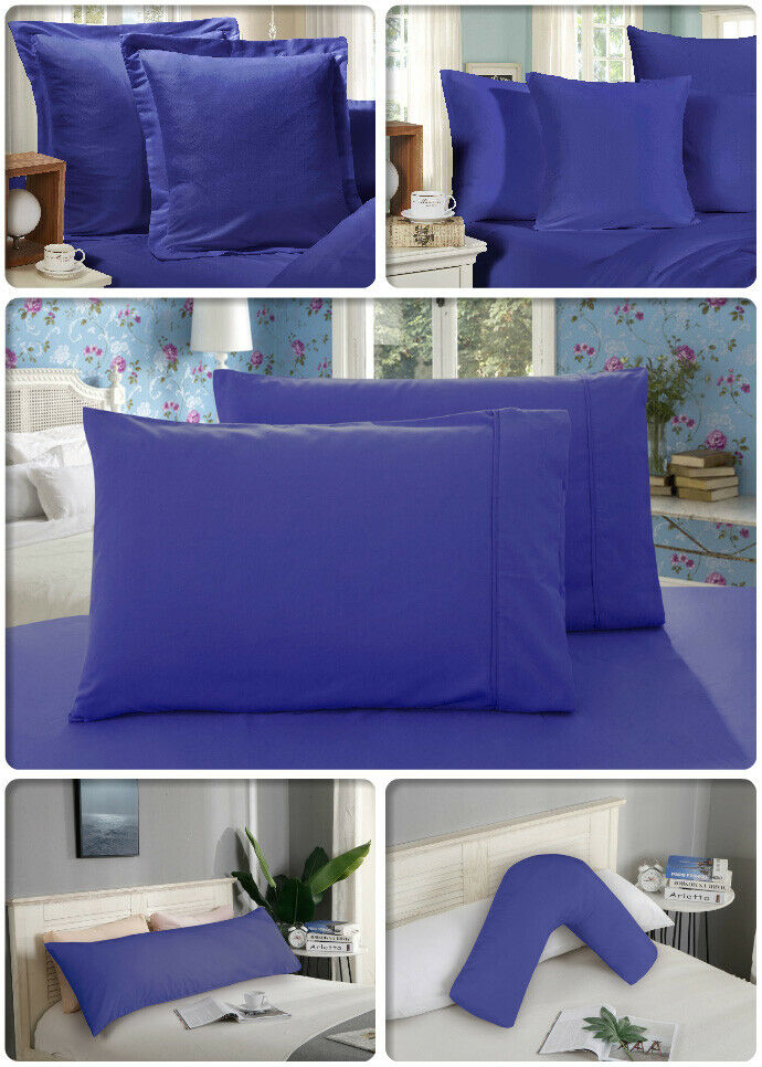 1000TC Ultra Soft European/Standard Pillow cases Queen/King Size V Shp/Body Pillowcase