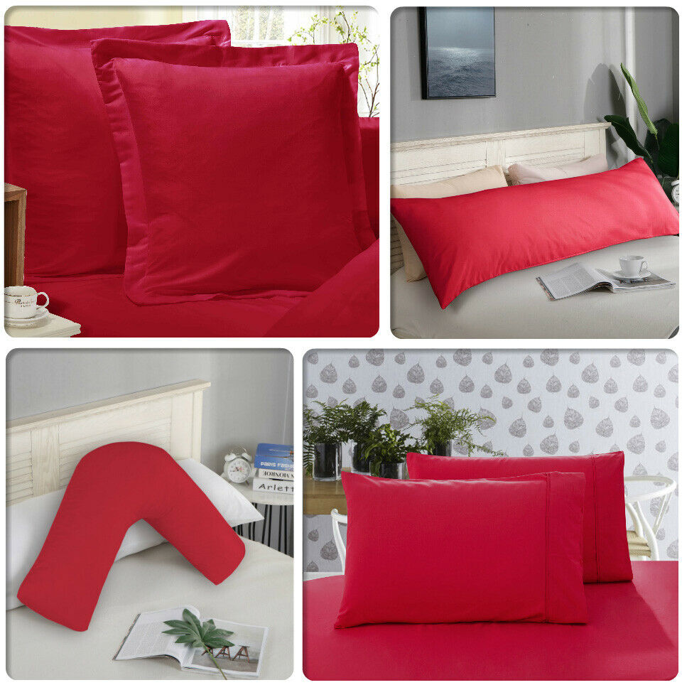 1000TC Ultra Soft European/Standard Pillow cases Queen/King Size V Shp/Body Pillowcase