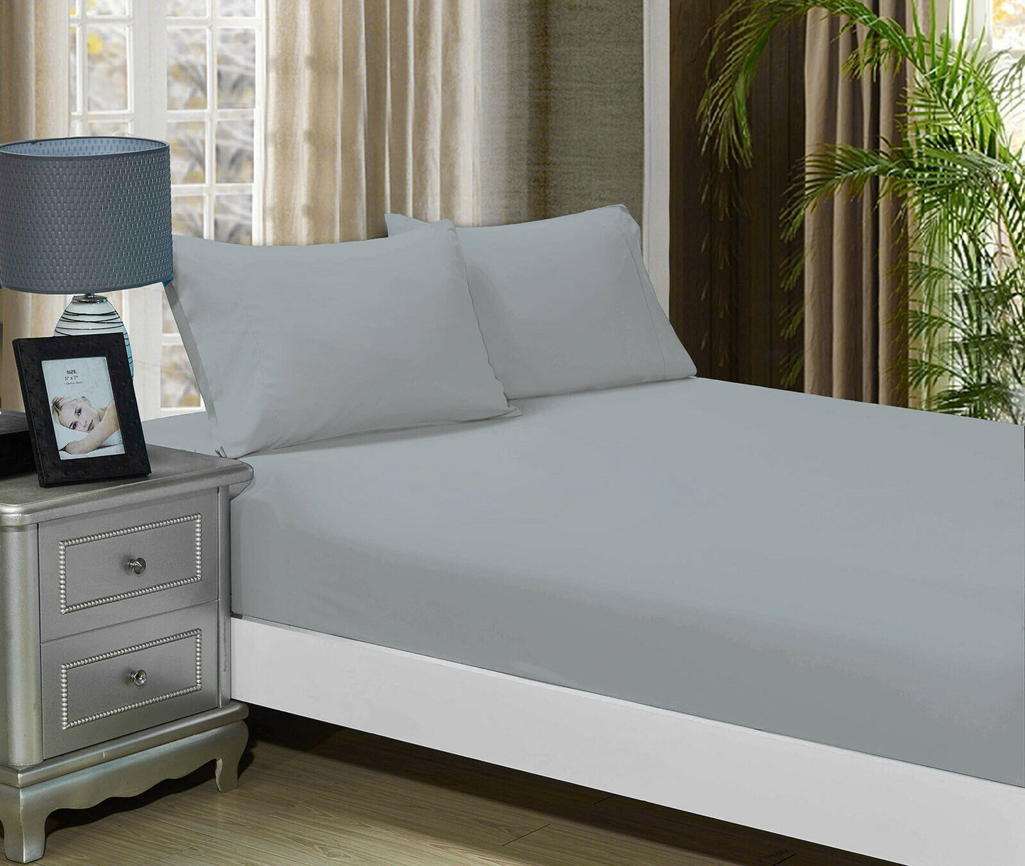 1000TC Ultra Soft FITTED Sheet and Pillowcase Set(No Flat Sheet)Single/Double Queen/King/Super Size Bed