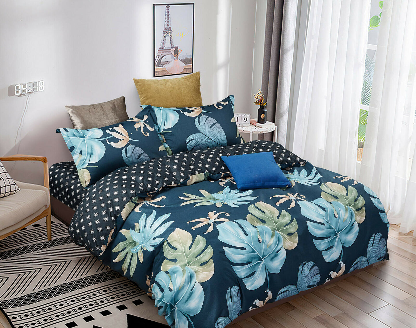 Leaves Duvet/Doona/Quilt Cover Set Queen/King/Super King Size Bed M432