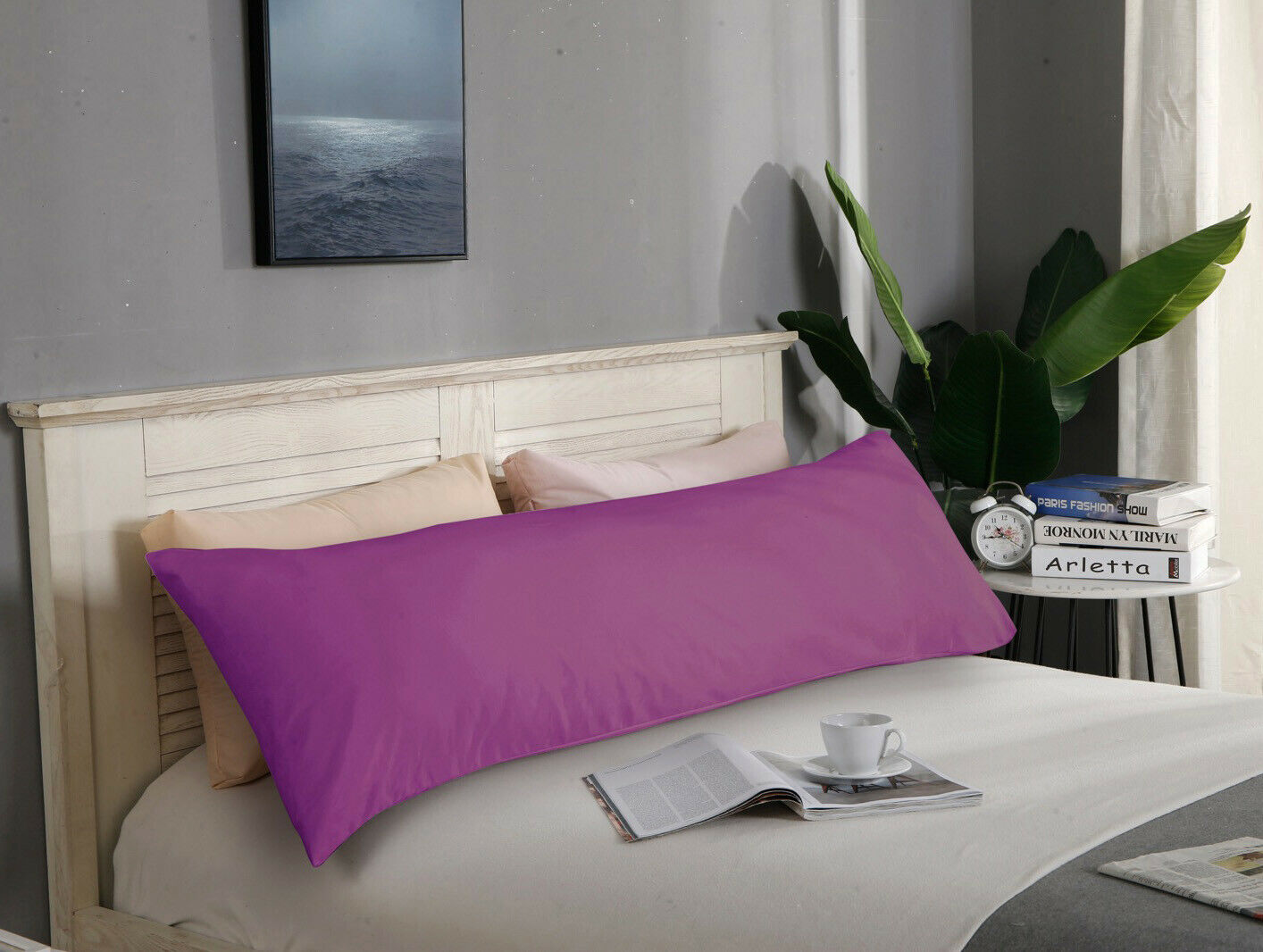 1000TC Ultra Soft European/Standard Pillow cases Queen/King Size V Shp/Body Pillowcase