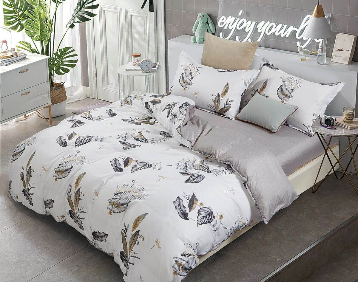 Leaves Duvet/Doona/Quilt Cover Set - Queen/King/Super King Size Bed M455