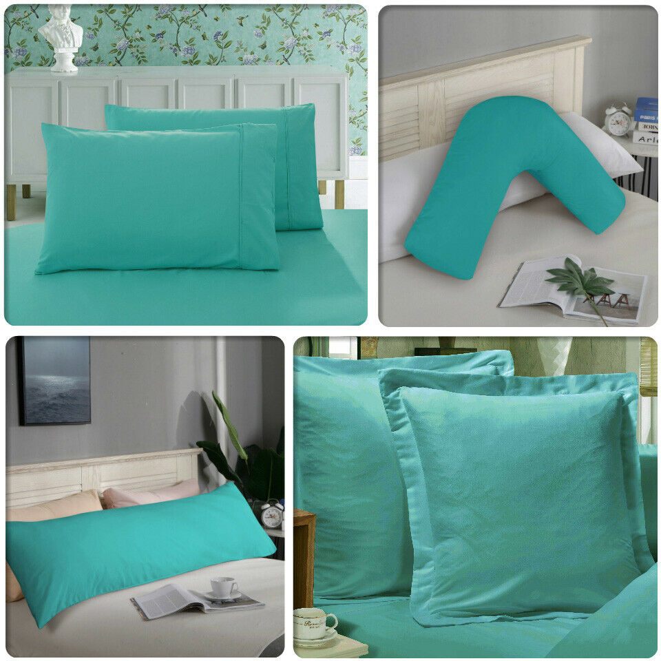 1000TC Ultra Soft European/Standard Pillow cases Queen/King Size V Shp/Body Pillowcase