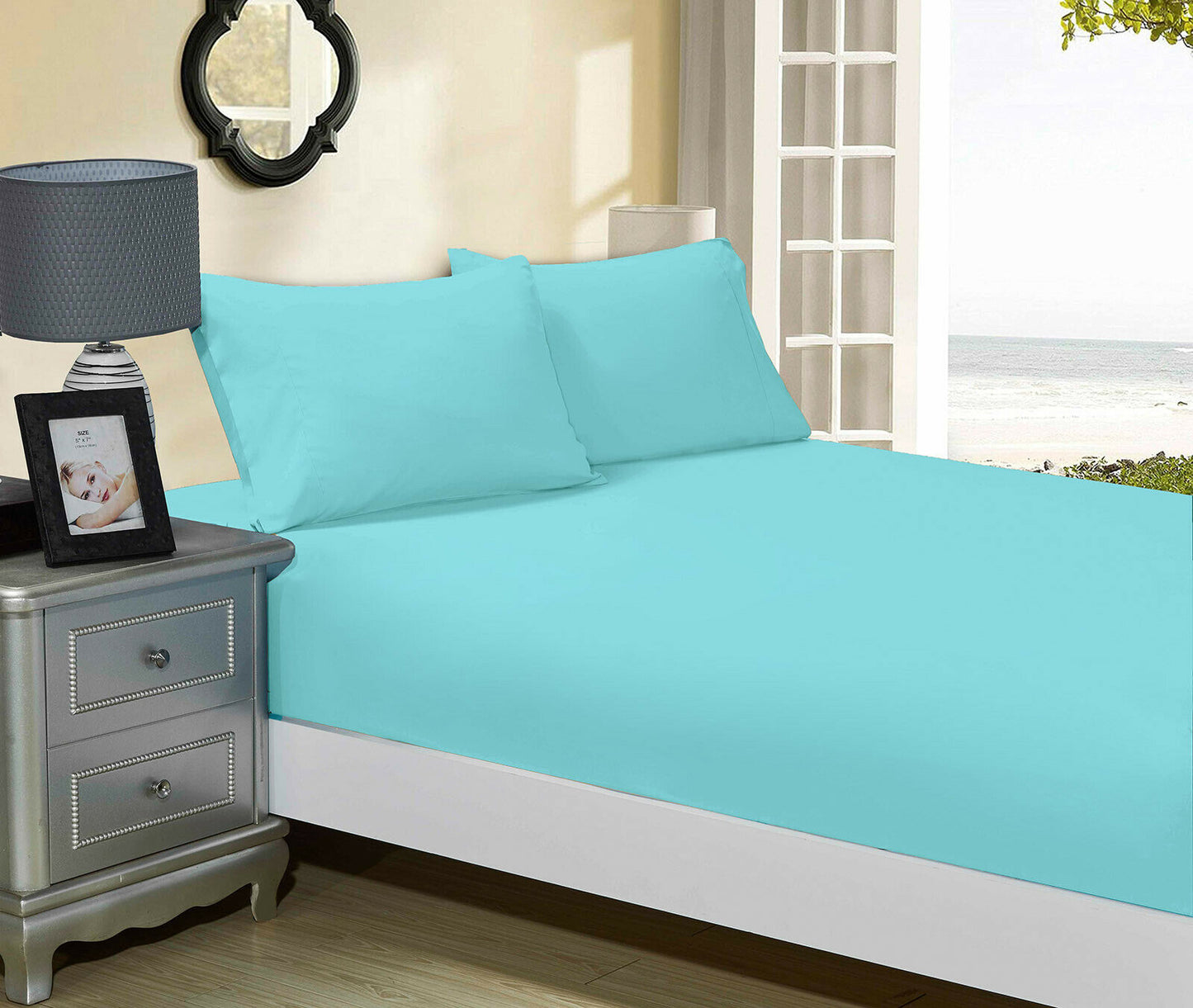 1000TC Ultra Soft FITTED Sheet and Pillowcase Set(No Flat Sheet)Single/Double Queen/King/Super Size Bed