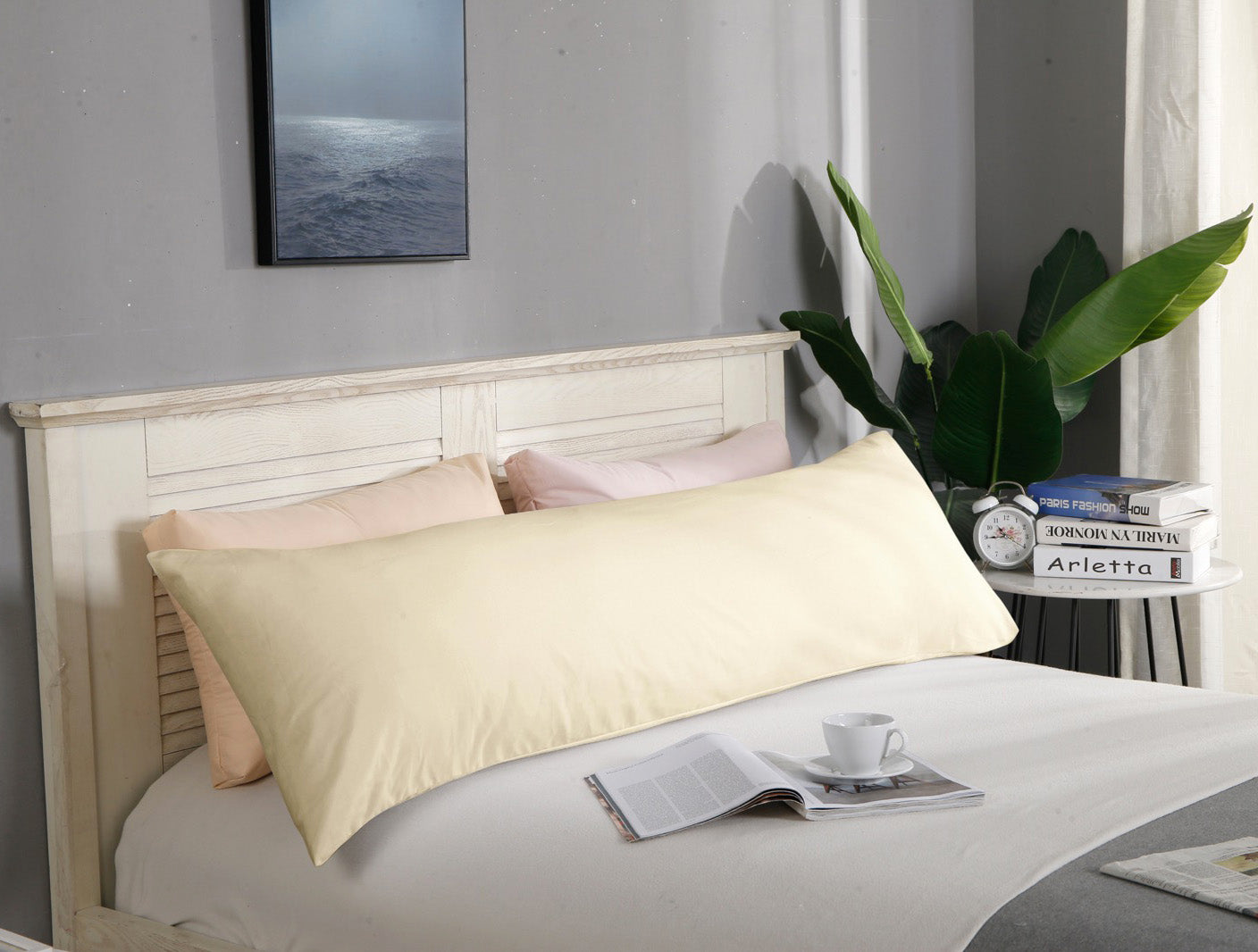 1000TC Ultra Soft Body Pillowcase 48cm x 150cm - Long Pillow case