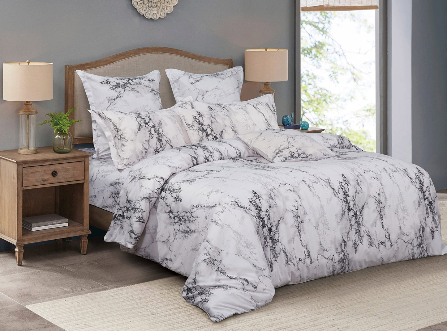Marble Queen/King/SuperKing Size Bed Duvet/Doona/Quilt Cover Set M404