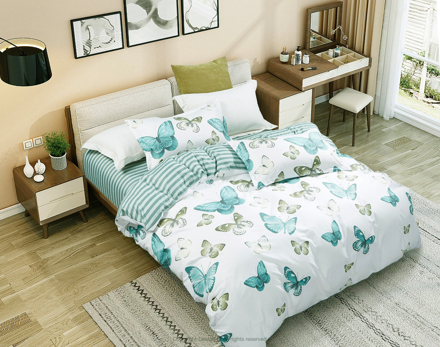 Butterfly Duvet/Doona/Quilt Cover Set Queen/King/Super King Size Bed M443