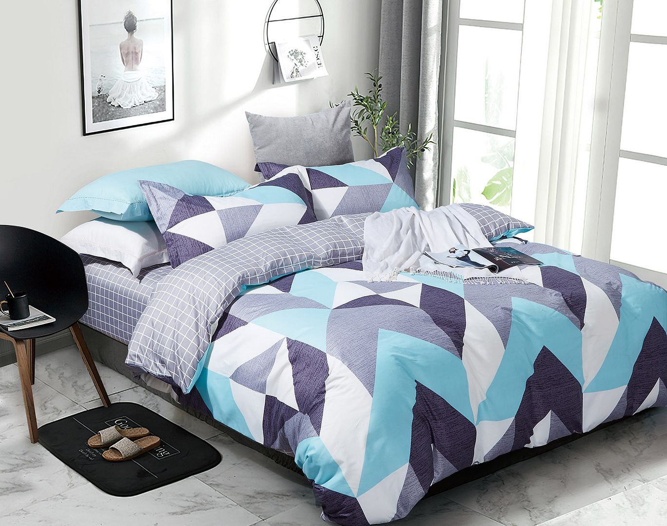 Kian Quilt Cover Set - Double Queen/King/Super King Size Bed
