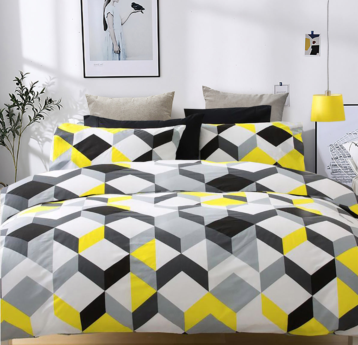 Jensson Duvet/Doona/Quilt Cover Set - Queen/King/Super King Size Bed M449