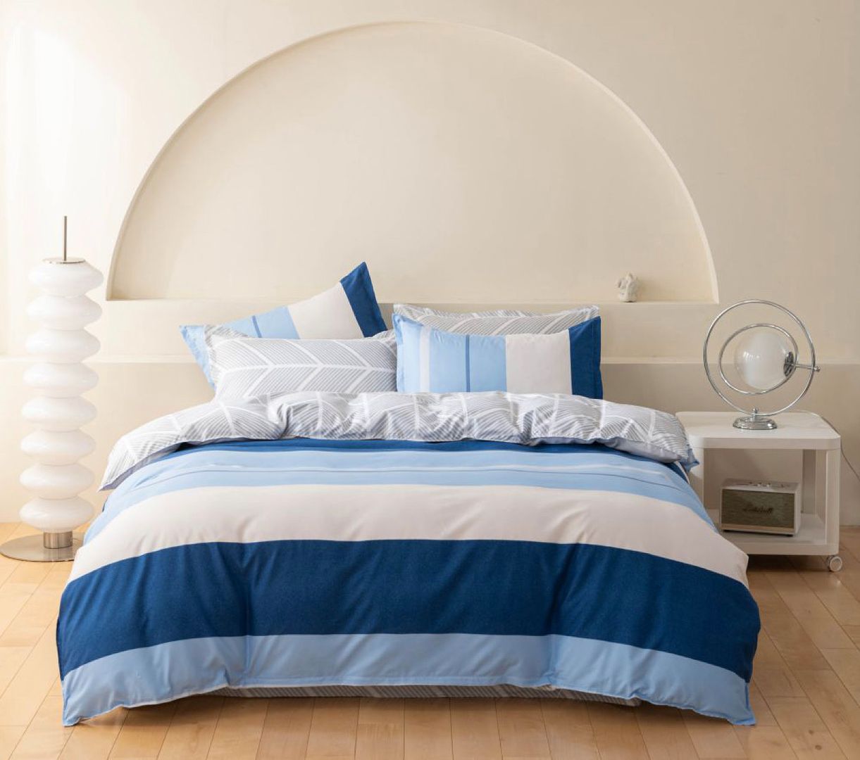 Mannix Striped Quilt/Duvet Cover Set (Queen/King/Super King Size)