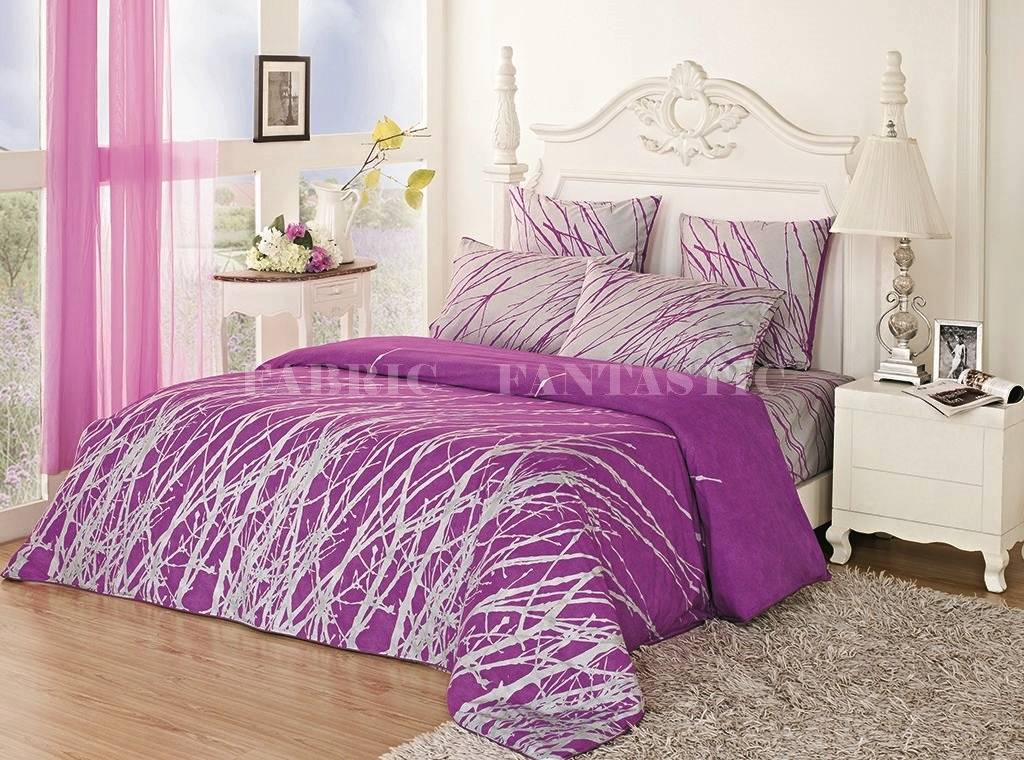 Pair of PURPLE TREE European Pillowcases (Reversible) 100% Cotton