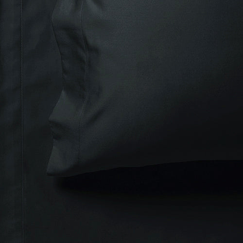 1000TC Ultra Soft Sheet Set - Single/Double Queen/King/Super King Size Bed - Black