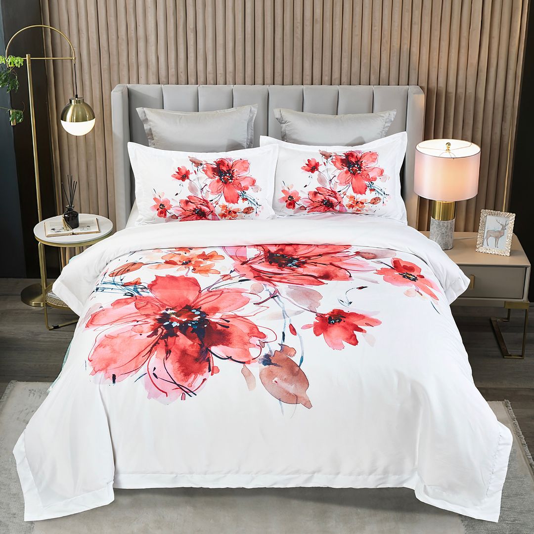 Lulani Floral Quilt/Duvet Cover Set (Queen/King/Super King Size)