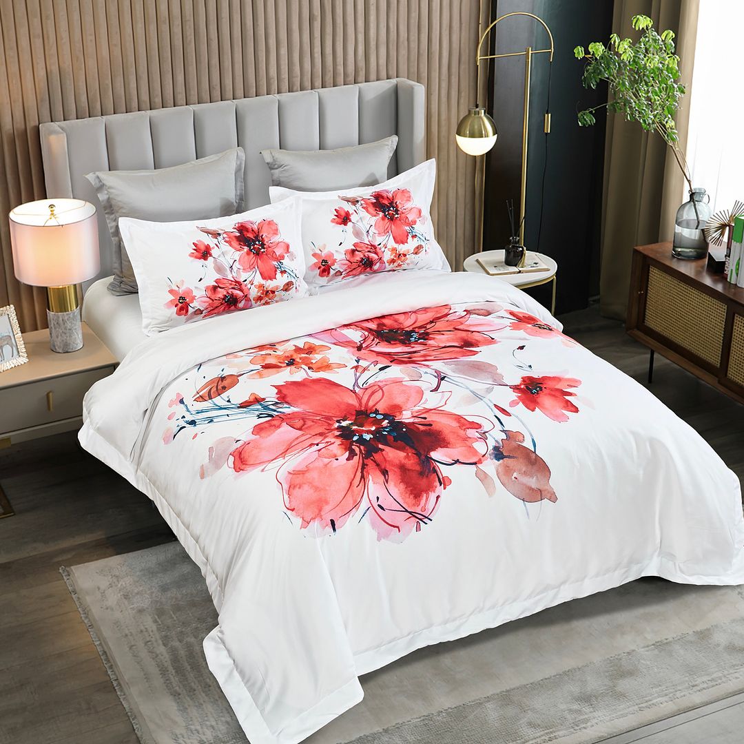 Lulani Floral Quilt/Duvet Cover Set (Queen/King/Super King Size)