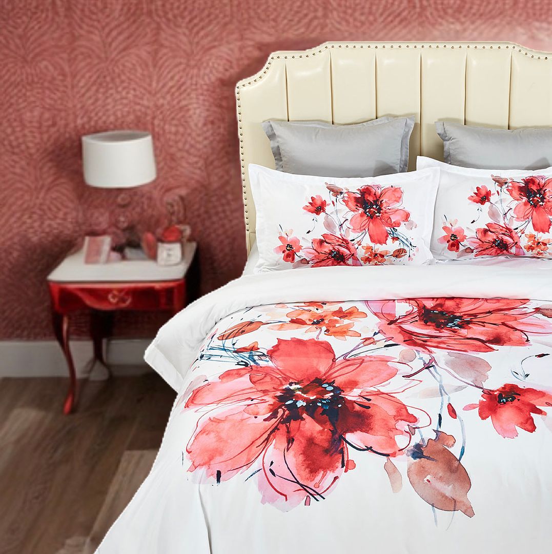 Lulani Floral Quilt/Duvet Cover Set (Queen/King/Super King Size)