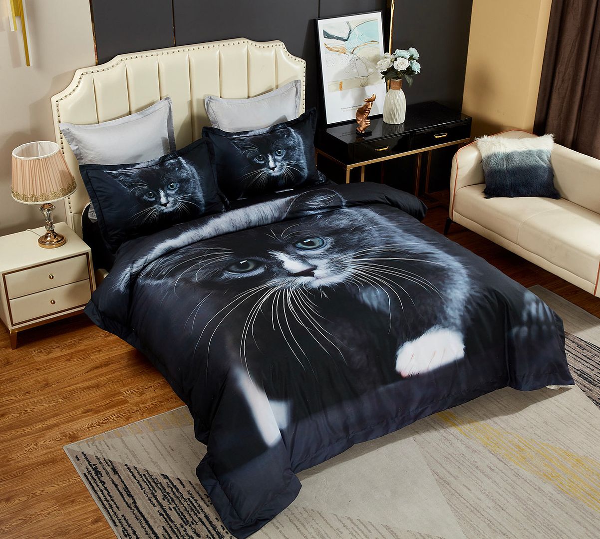 Cat Quilt/Duvet Cover Set (Queen/King/Super King Size)