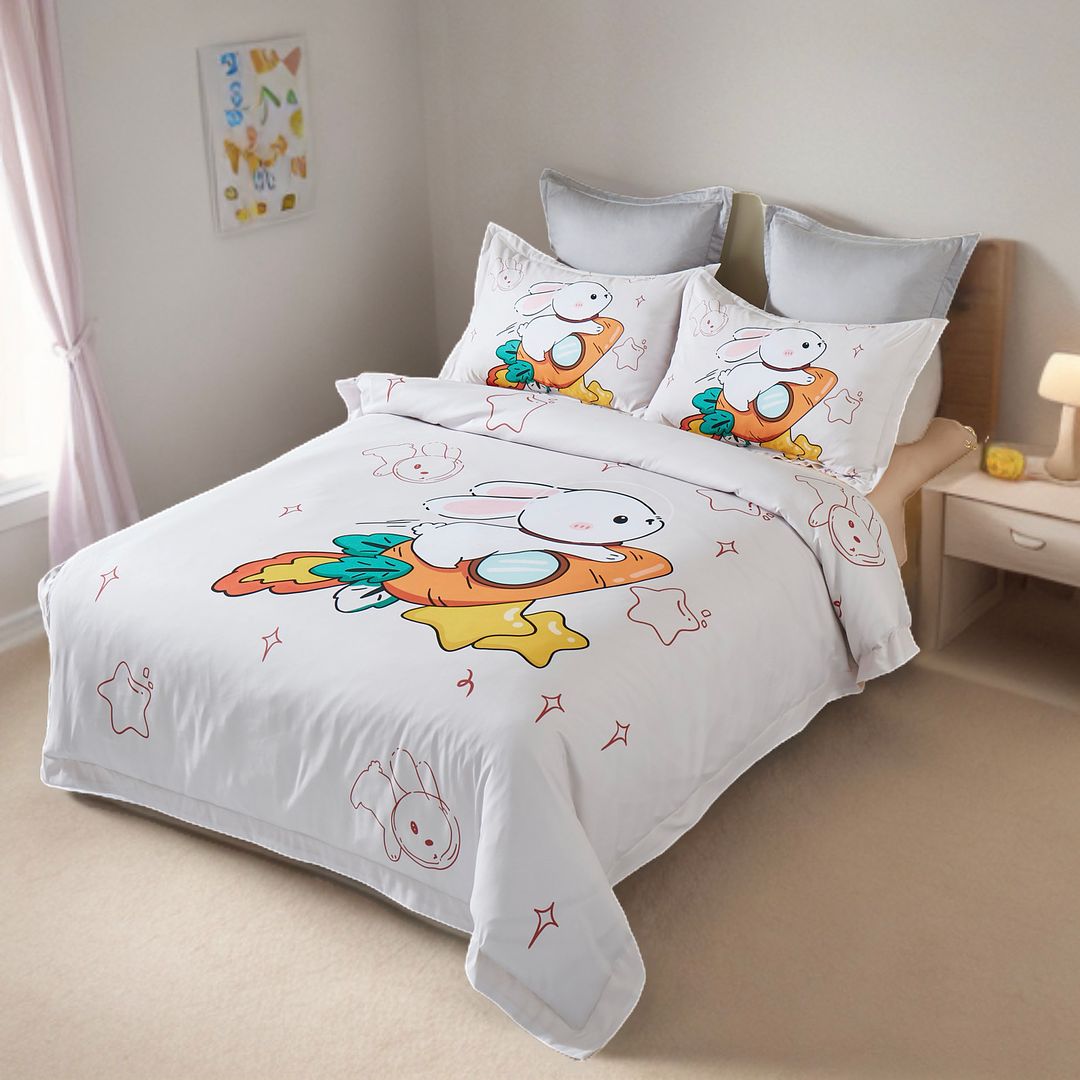 Rabbit Kids Quilt/Duvet Cover Set (Single/King Single/Double Size)
