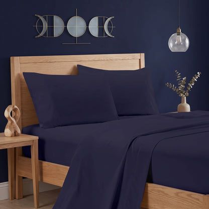 1000TC Ultra Soft Sheet Set - Single/Double Queen/King/Super King Size Bed - Midnight Blue
