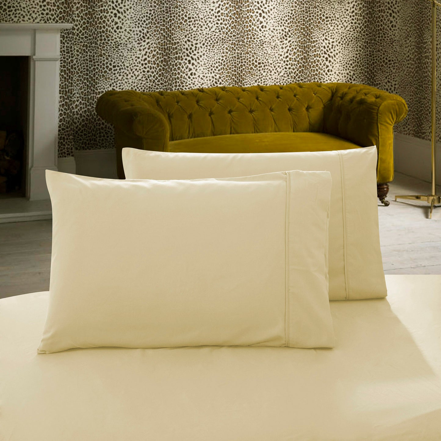 Pair of 1000TC Ultra Soft QUEEN Size Pillow cases / KING Size Pillowcases