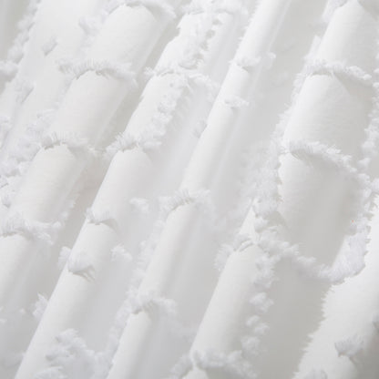 Tufted Boho Embroidery Quilt/Doona/Duvet Cover Set - White