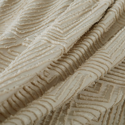 Tufted Textured Jacquard Quilt Cover Set (Queen/King/Super King Size) - Beige