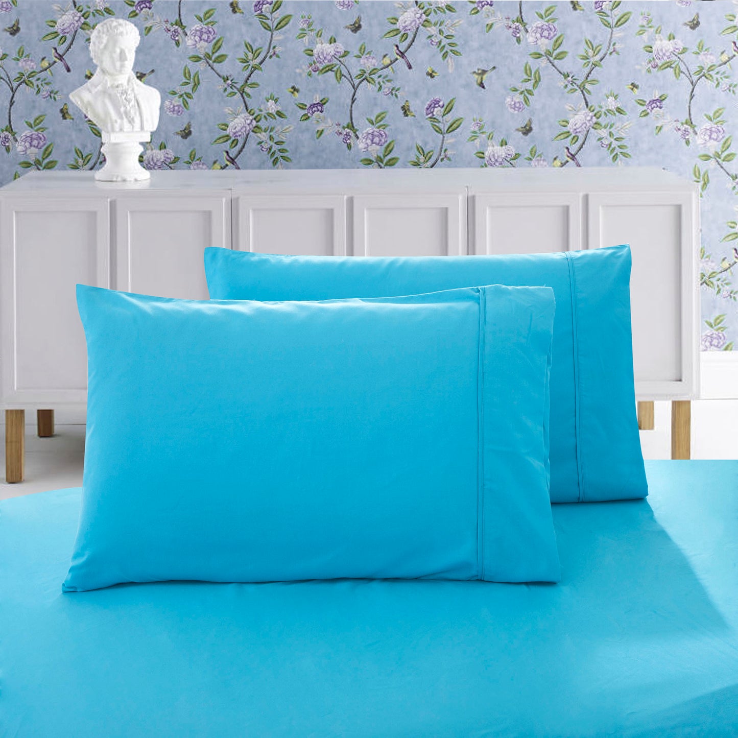 Pair of 1000TC Ultra Soft QUEEN Size Pillow cases / KING Size Pillowcases