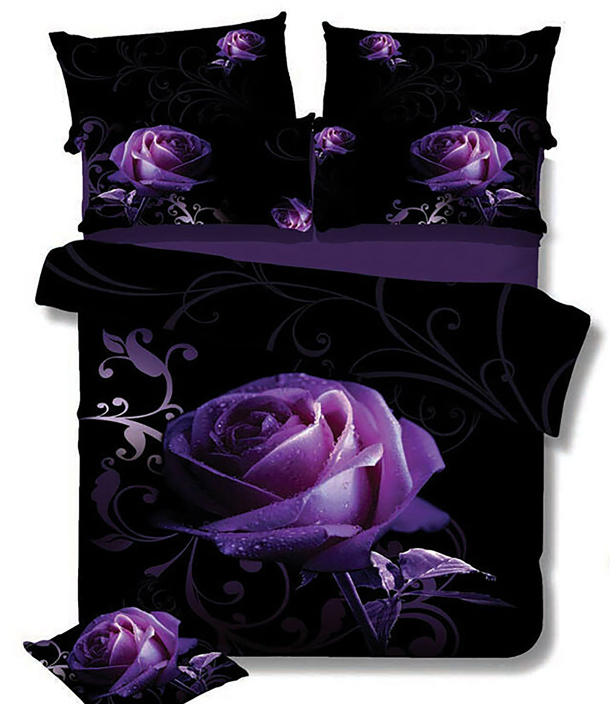 Rose Double Size Quilt/Doona/Duvet Cover Set