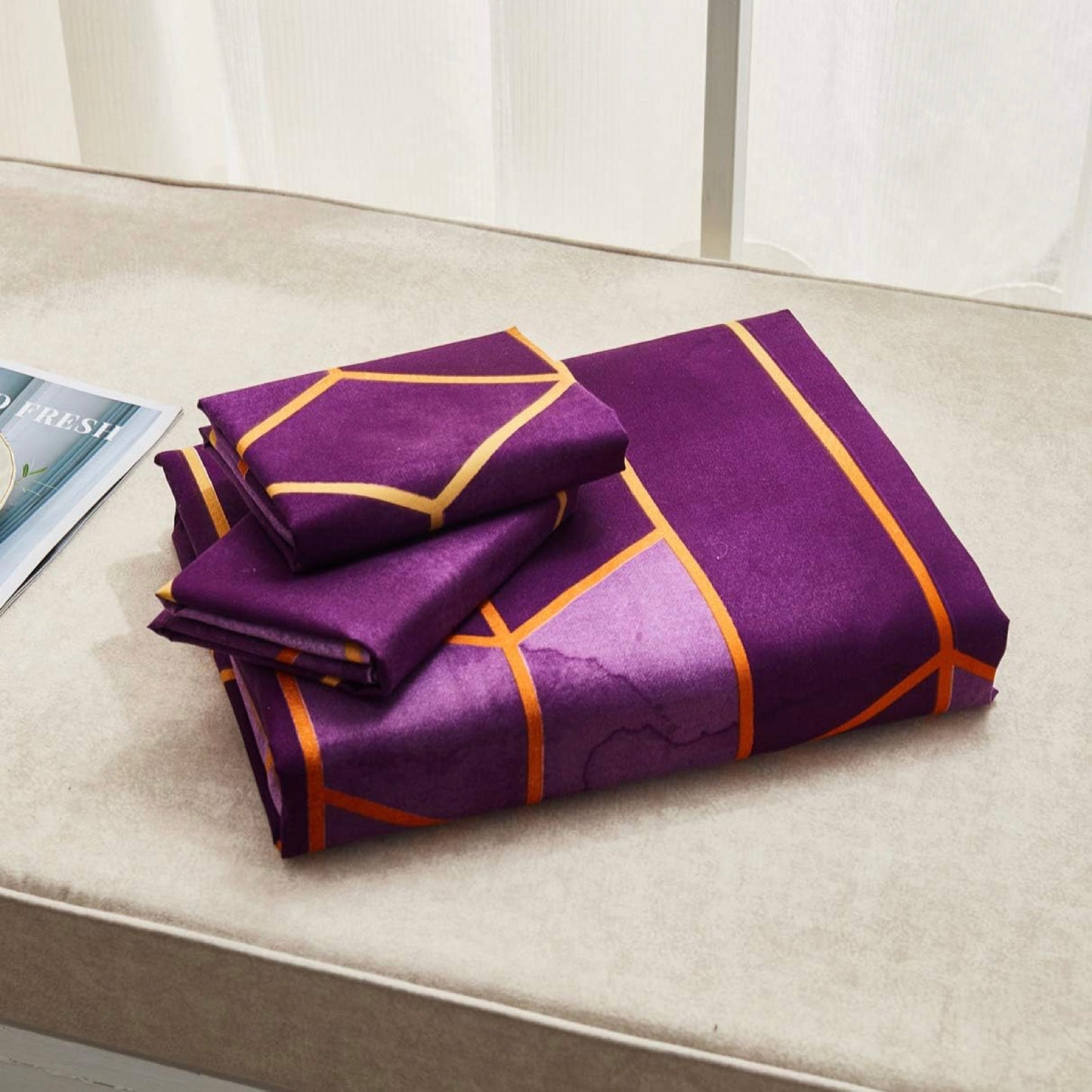 Erena Purple Quilt/Doona/Duvet Cover Set