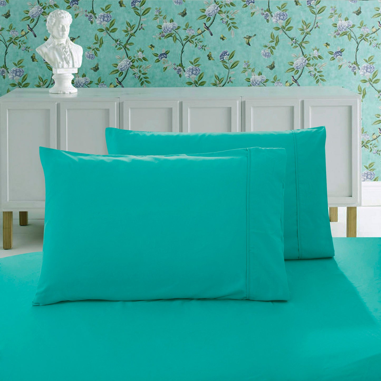 Pair of 1000TC Ultra Soft QUEEN Size Pillow cases / KING Size Pillowcases
