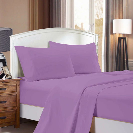 1000TC Ultra Soft Sheet Set - Single/Double Queen/King/Super King Size Bed - Lilac