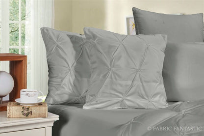 Pair of Diamond Pintuck European/Standard Queen/King Pillowcases/Cushion Covers