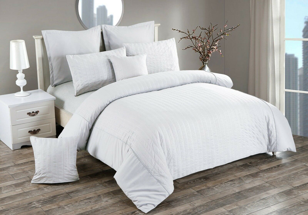 FABRIC FANTASTIC Lexton Duvet Cover Set – Double/Queen/King/Super King Sizes, Zip Closure, Polyester