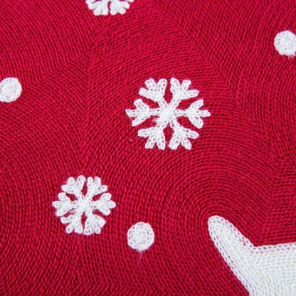 Embroidered Merry Christmas Cushion Covers Santa Reindeer Sleigh