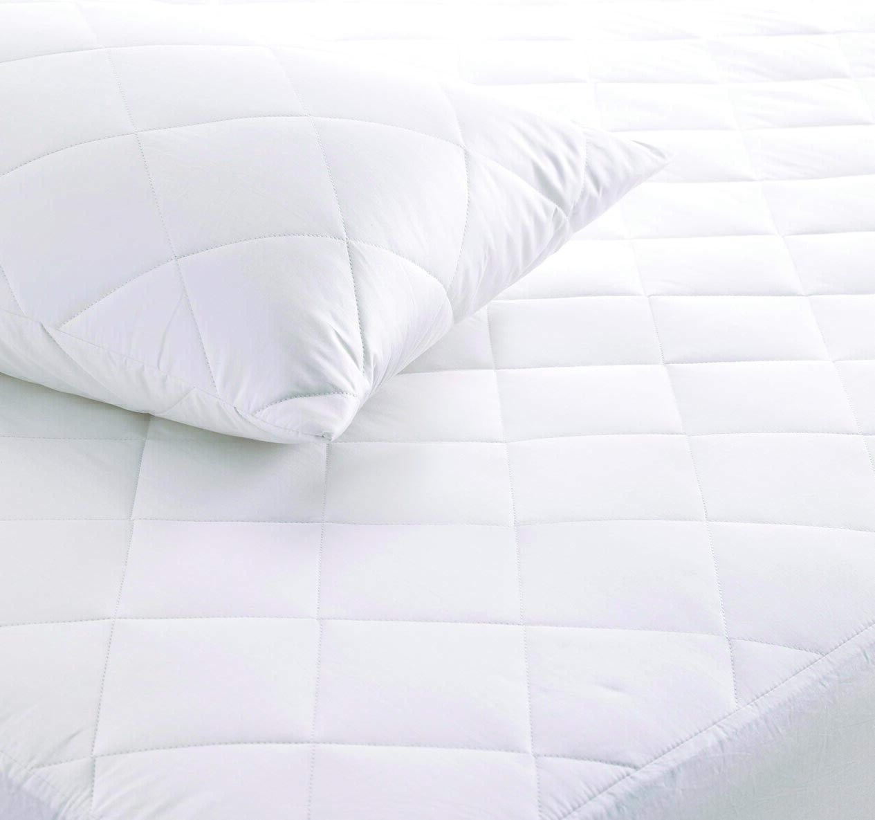 Fully Fitted Quilted Mattress Protector Topper Cover Double Queen/King Size