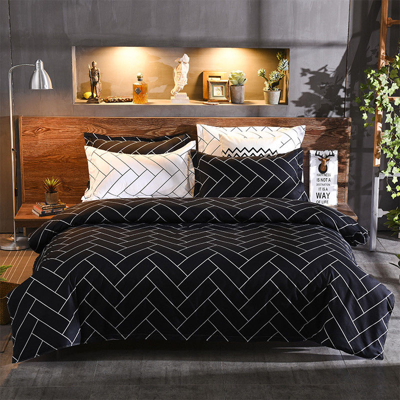 Black&White Queen/King/SuperKing Size Bed Duvet/Doona/Quilt Cover Set M331