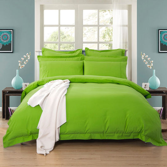 1000TC Soft Tailored Quilt Cover Set -Single/Double Queen/King/Super King Size-Green