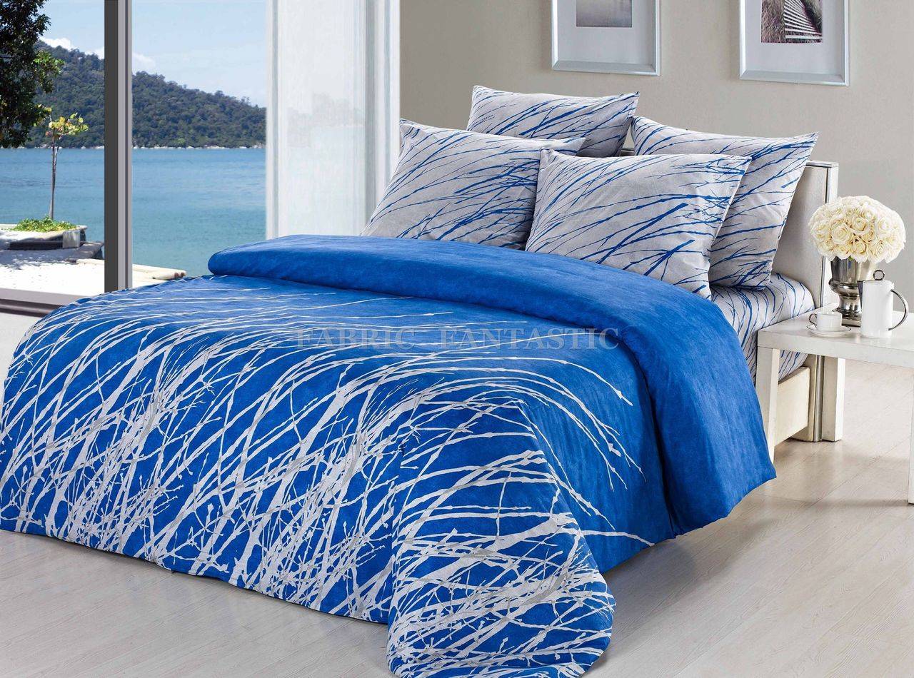 Pair of BLUE TREE European Pillowcases 65cm x 65cm