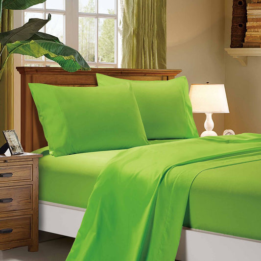 1000TC Ultra Soft Sheet Set - Single/Double Queen/King/Super King Size Bed - Green