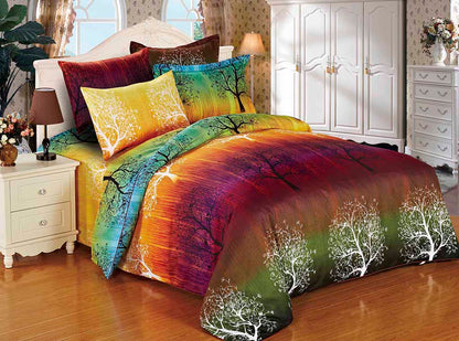 RAINBOW TREE Quilt Cover Set - Single/Double Queen/King/Super King Size Bed