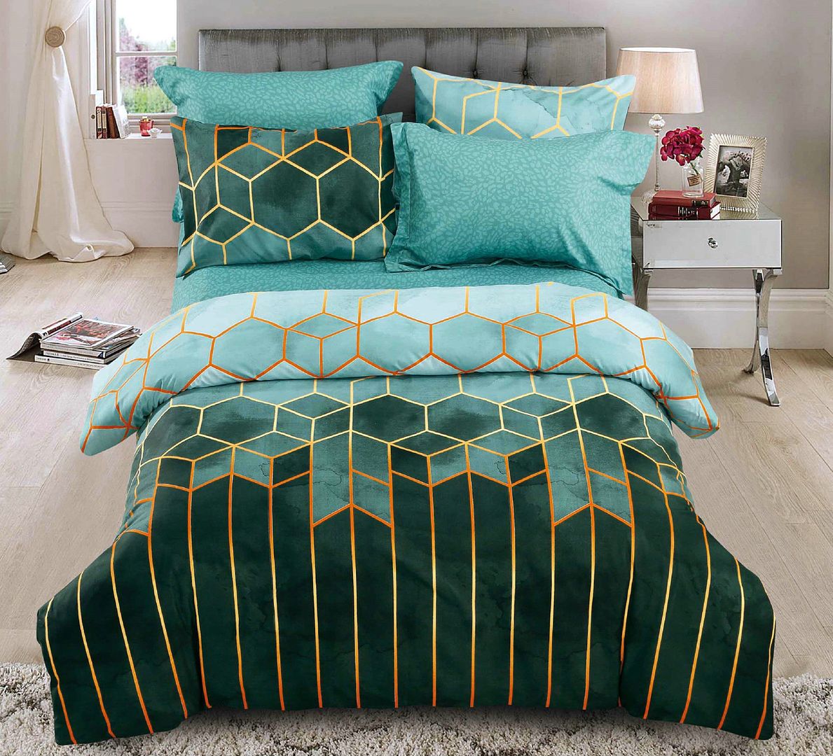 Giverny Quilt/Duvet Cover Set (Queen/King/Super King Size)