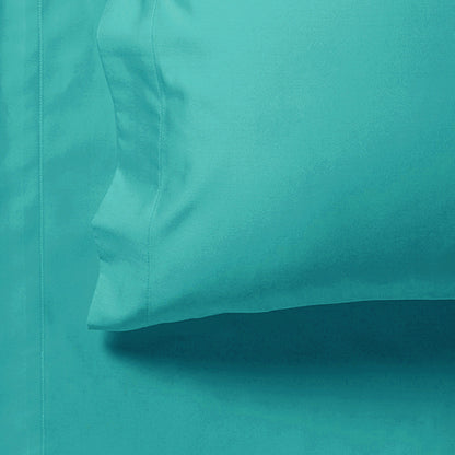 1000TC Ultra Soft Fitted Sheet & Pillowcase(s) Set - Single/Double Queen/King/Super King Size Bed - Teal